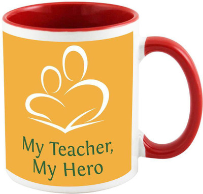 

AllUPrints Teachers Day Gifts Design 7 Red Ceramic Mug(325 ml)
