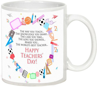 AllUPrints Teachers Day Gifts Design 6 White Ceramic Mug(325 ml)