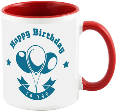 

AllUPrints Birthday Gifts Design 1 Red Ceramic Mug(325 ml)