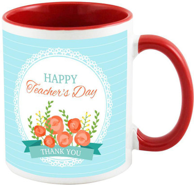 

AllUPrints Teachers Day Gifts Design 15 Red Ceramic Mug(325 ml)