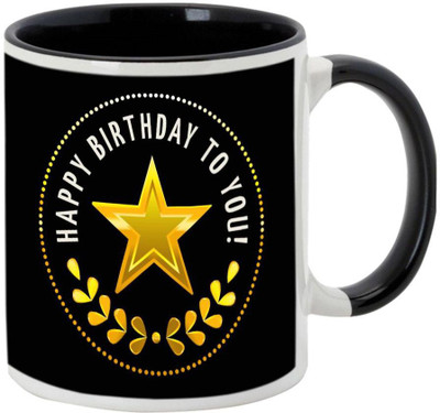

AllUPrints Birthday Gifts Design 7 Black Ceramic Mug(325 ml)