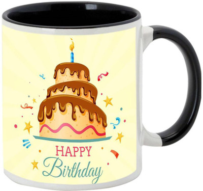 

AllUPrints Birthday Gifts Design 15 Black Ceramic Mug(325 ml)