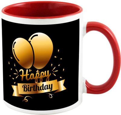 AllUPrints Birthday Gifts Design 19 Red Ceramic Mug(325 ml)