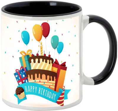 

AllUPrints Birthday Gifts Design 6 Black Ceramic Mug(325 ml)