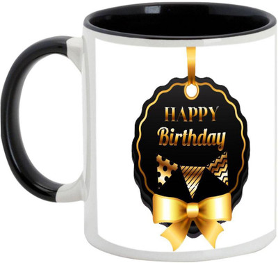 

AllUPrints Birthday Gifts Design 26 Black Ceramic Mug(325 ml)