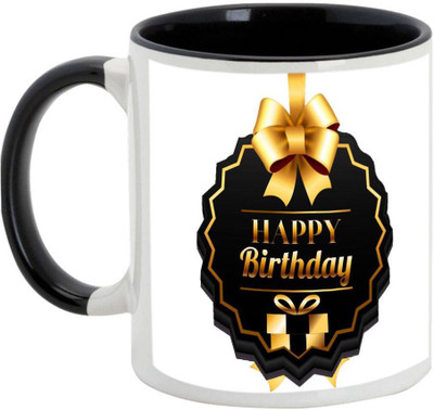 

AllUPrints Birthday Gifts Design 25 Black Ceramic Mug(325 ml)