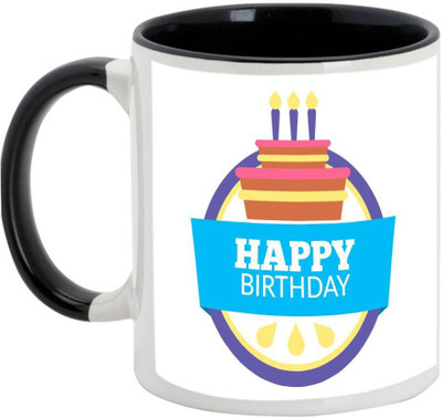 

AllUPrints Birthday Gifts Design 27 Black Ceramic Mug(325 ml)