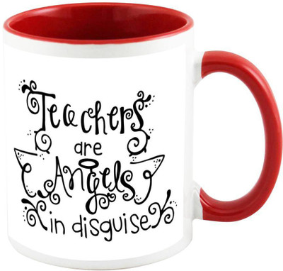 

AllUPrints Teachers Day Gifts Design 4 Red Ceramic Mug(325 ml)