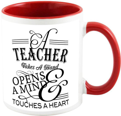 

AllUPrints Teachers Day Gifts Design 9 Red Ceramic Mug(325 ml)