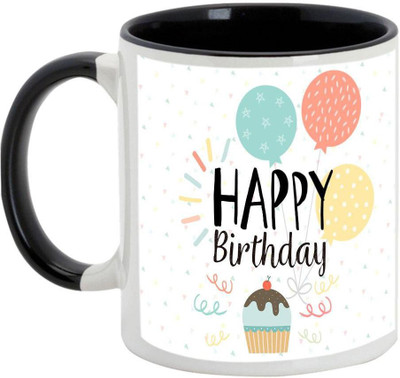 

AllUPrints Birthday Gifts Design 16 Black Ceramic Mug(325 ml)