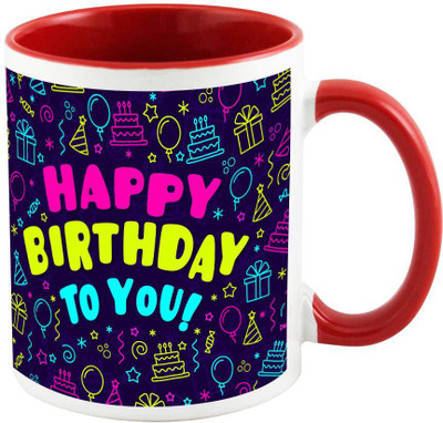 

AllUPrints Birthday Gifts Design 10 Red Ceramic Mug(325 ml)