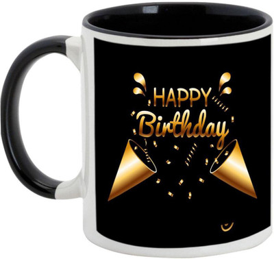 

AllUPrints Birthday Gifts Design 20 Black Ceramic Mug(325 ml)