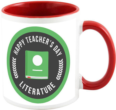 

AllUPrints Teachers Day Gifts Design 21 Red Ceramic Mug(325 ml)