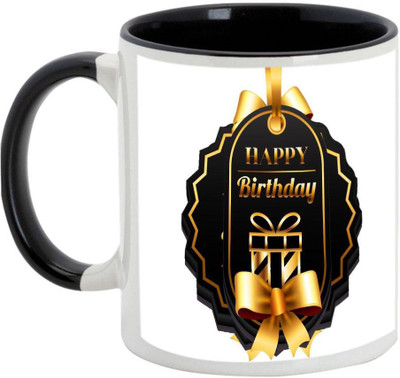 

AllUPrints Birthday Gifts Design 24 Black Ceramic Mug(325 ml)