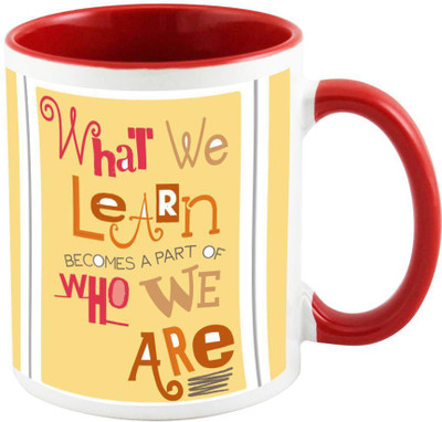 

AllUPrints Teachers Day Gifts Design 14 Red Ceramic Mug(325 ml)