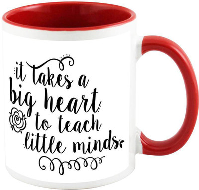 

AllUPrints Teachers Day Gifts Design 2 Red Ceramic Mug(325 ml)