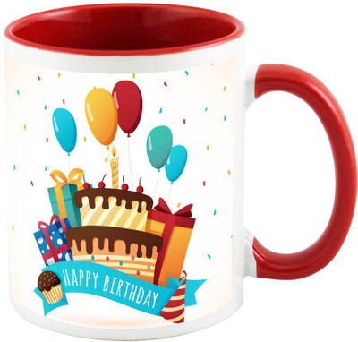 

AllUPrints Birthday Gifts Design 6 Red Ceramic Mug(325 ml)