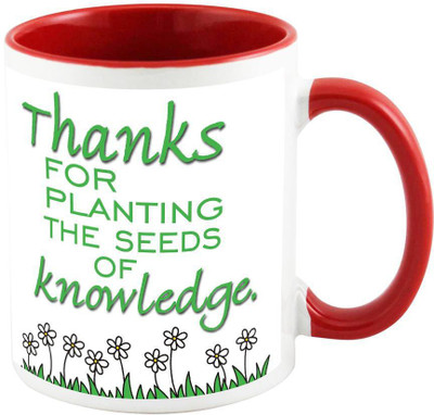 

AllUPrints Teachers Day Gifts Design 13 Red Ceramic Mug(325 ml)