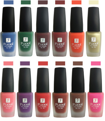 

Flickr VELVET MATTE NAIL POLISH Peach,Pink,Purple,Golden,Orange,Red,Reddish Maroon,Maroon,Nude,Brown,Green,Blue(Pack of 12)