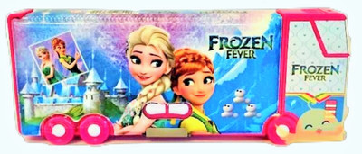 

Royle Katoch Kiku Bus Shaped Exclusive Beautiful Frozen Dual compartment Imported Art Plastic Pencil Box(Set of 1, Multicolor)