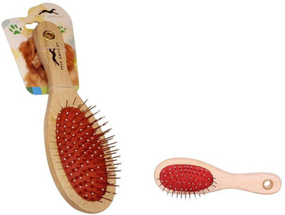 

Pets Empire Best Combo Offer Professional Grooming Pin Brush for Dogs and Cats 1" High Quality Stainless Steel Pins (Medium) Pack of 2 Wooden Stick For Dog