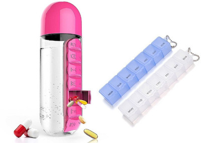 

FullHouz 7-day PillBottlePink1Box2 Pill Box(Pink)