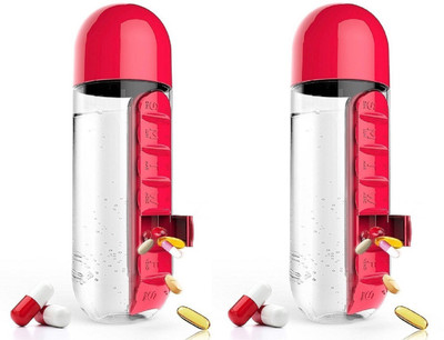 

FullHouz 7-day PillBottleRed2 Pill Box(Red)