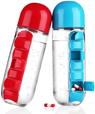 

FullHouz 7-day PillBottleRed1Blue1 Pill Box(Red, Blue)