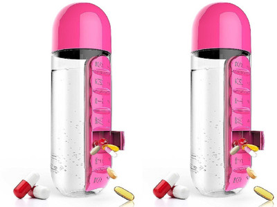 

FullHouz 7-day PillBottlePink2 Pill Box(Pink)