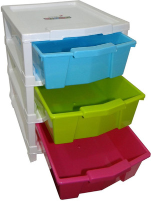 

Wud Kraft Plastic Free Standing Chest of Drawers(Finish Color - multicolor)