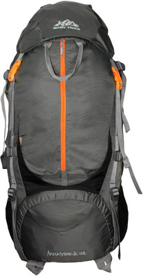 

Mount Track Aerodynamic Rucksack, Hiking Backpack With With Rain Cover Rucksack - 80 L(Grey, Black), Black;grey