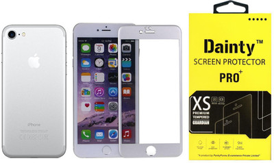 

Dainty Edge To Edge Tempered Glass for Apple iphone 6s (4.7 inch, Silver Colour, Front and Back, Full Curved Screen Edge to Edge Metal Alloy Glass)