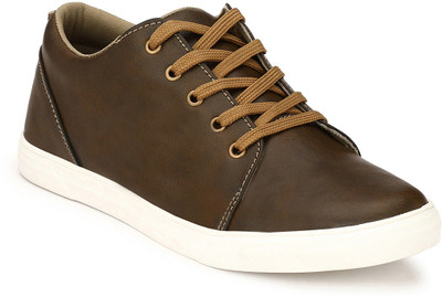 

Footlodge Synthetic Leather Sneakers Sneakers For Men(Khaki