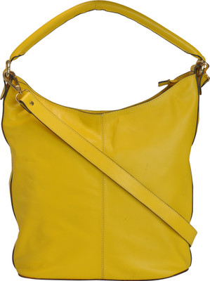 

Miles London Women Casual Yellow Genuine Leather Hobo