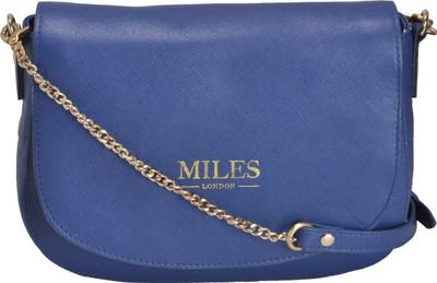 

Miles London Women Evening/Party Blue Genuine Leather Sling Bag