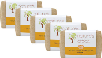 

Nature's Grace Handmade Orange Soap (Pack of 5)(500 g, Pack of 5)