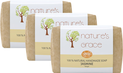 

Nature's Grace Handmade Jasmine Soap (Pack of 3)(300 g, Pack of 3)