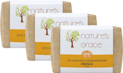 

Nature's Grace Handmade Orange Soap (Pack of 3)(300 g, Pack of 3)
