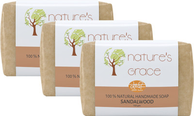 

Nature's Grace Handmade Sandal Soap (Pack of 3)(300 g, Pack of 3)