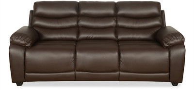 

@home by Nilkamal Leather 3 Seater Sofa(Finish Color - Brown)