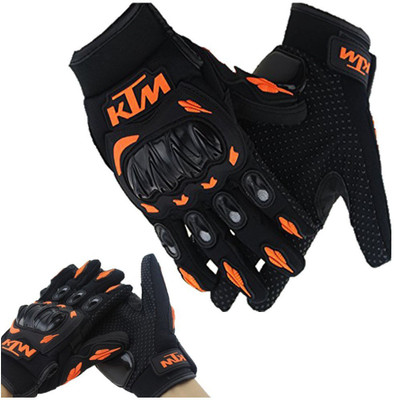 Enfield Works Gloves Bike Riding Gloves Orange and Black Color Riding Gloves(Black)