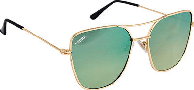 

Verre Retro Square Sunglasses(Green)