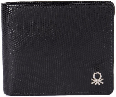 

United Colors of Benetton Men Black Genuine Leather Wallet(6 Card Slots)
