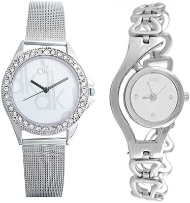 keepkart Silver 6300 Classic And Unique New Generation Combo Watch For Woman Watch  - For Girls   Watches  (Keepkart)