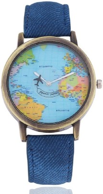 Zillion Plane Rotating Blue Denim Strap Watch  - For Women   Watches  (Zillion)
