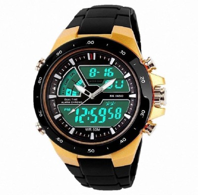 RK INSO 2803-GOLD,Wenloge Watch- Skimie FOR- MEN_ Analog- DIgital Watch  - For Men   Watches  (RK inso)
