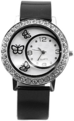 View FASHION POOL BUTTERFLY BLK BUTTERFLY BLK Watch  - For Girls Wrist Watches Price Online(FASHION POOL)