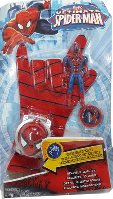 

HALO NATION Spiderman Gloves With Disc Launcher & Action Figure(Red)