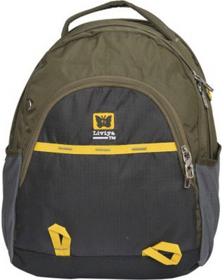 

Liviya SB-1290 22 L Backpack(Black, Green, Yellow)
