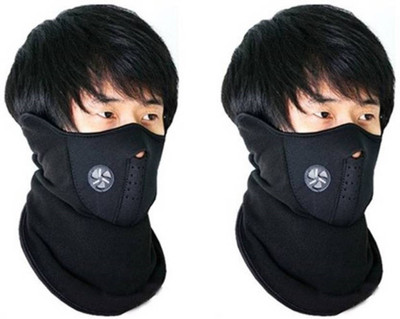 

CleanIT Black Bike Face Mask for Men & Women(Size: Free, Balaclava)